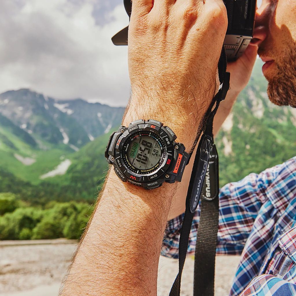  Casio Pro Trek PRG-340-1DR - Uy tín từ 2009, Tem vàng chống giả, Bảo hành 1 năm, Pin miễn phí trọn đời 