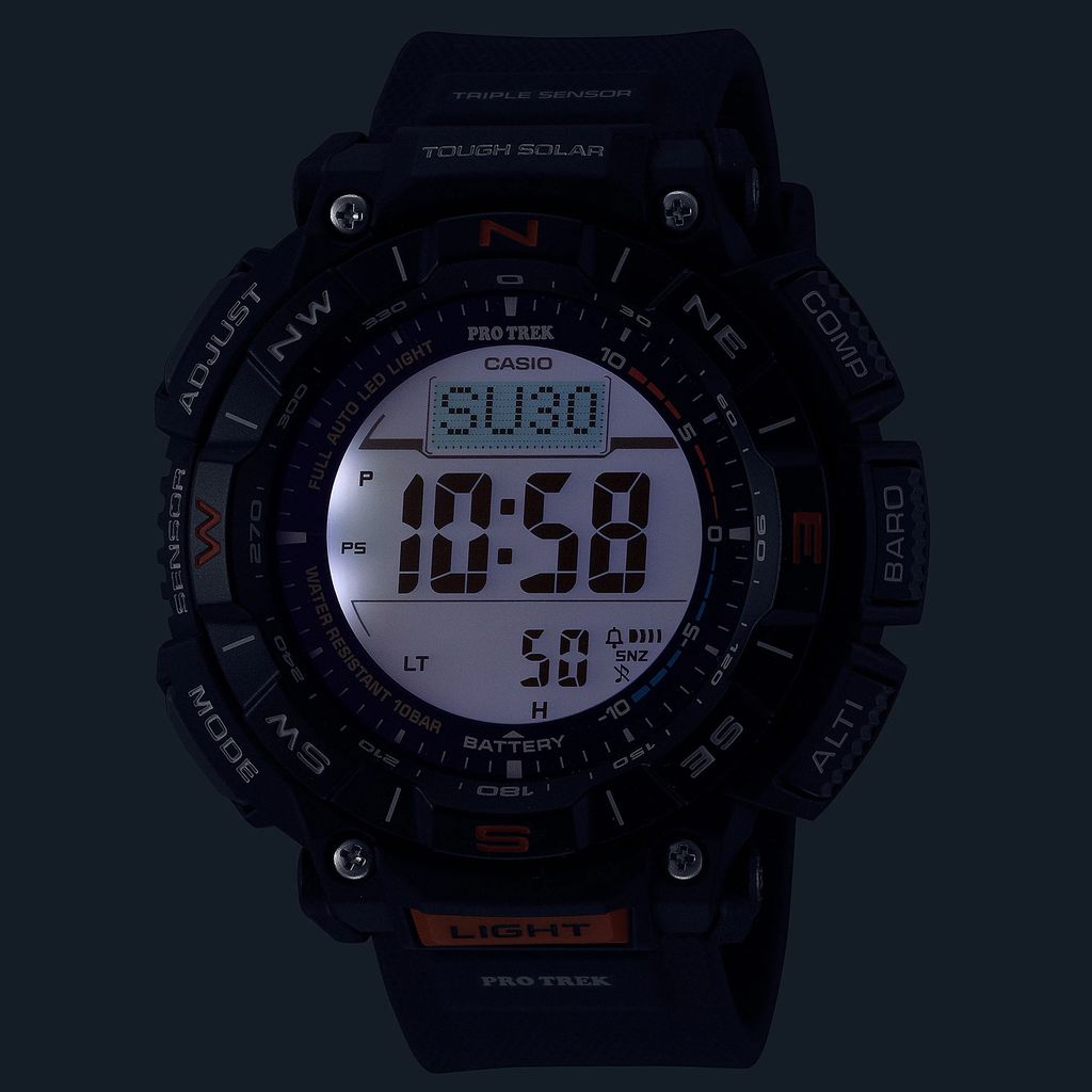  Casio Pro Trek PRG-340-1DR - Uy tín từ 2009, Tem vàng chống giả, Bảo hành 1 năm, Pin miễn phí trọn đời 
