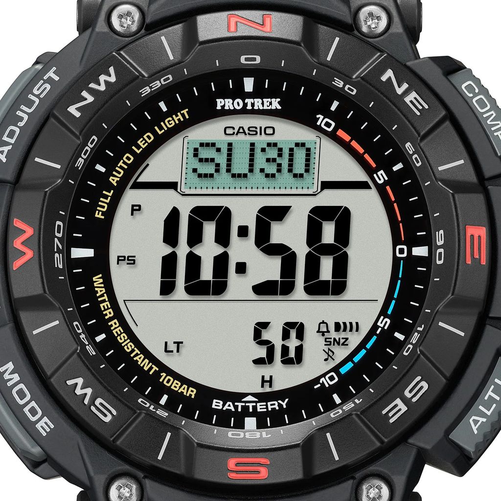  Casio Pro Trek PRG-340-1DR - Uy tín từ 2009, Tem vàng chống giả, Bảo hành 1 năm, Pin miễn phí trọn đời 