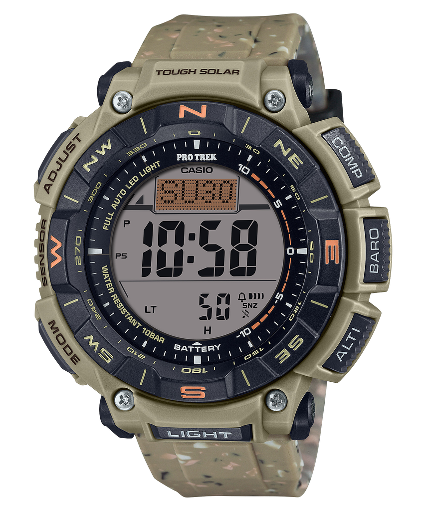  Casio Pro Trek PRG-340SC-5DR - Uy tín từ 2009, Tem vàng chống giả, Bảo hành 1 năm, Pin miễn phí trọn đời 