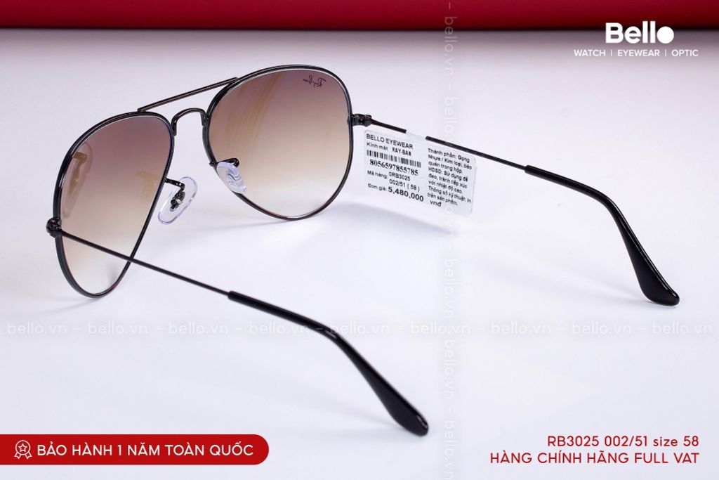  Kính Mát Ray-Ban RB3025 002/51 chính hãng GIÁ TỐT LIÊN HỆ 0948.74.5959 (Mrs.Hà) 