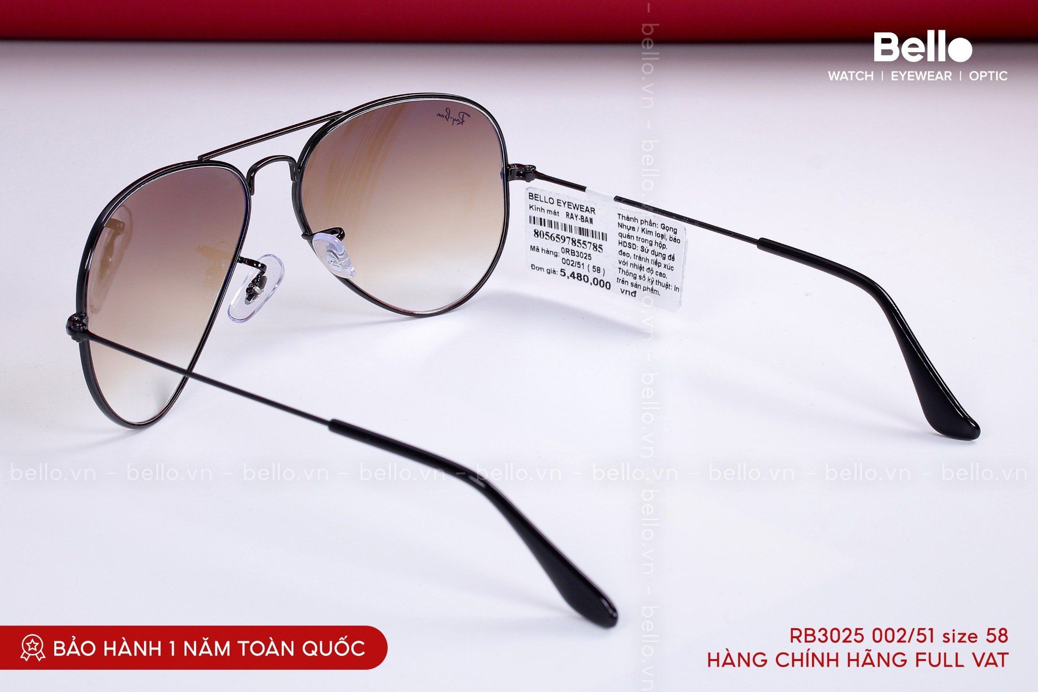  Kính Mát Ray-Ban RB3025 00251 chính hãng GIÁ TỐT LIÊN HỆ 0948.74.5959 (Mrs.Hà) | RB3025 002/51 