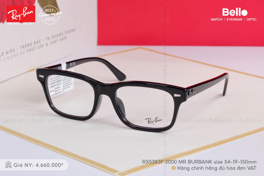  Gọng Kính Ray-Ban RX5383F 2000 size 54 chính hãng GIÁ TỐT LIÊN HỆ 0948.74.5959 (Mrs.Hà) 