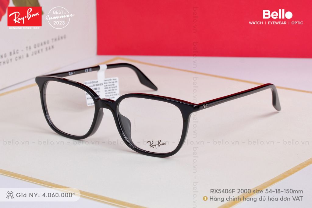  Gọng Kính Ray-Ban RX5406F 2000 Size 54 chính hãng GIÁ TỐT LIÊN HỆ 0948.74.5959 (Mrs.Hà) 