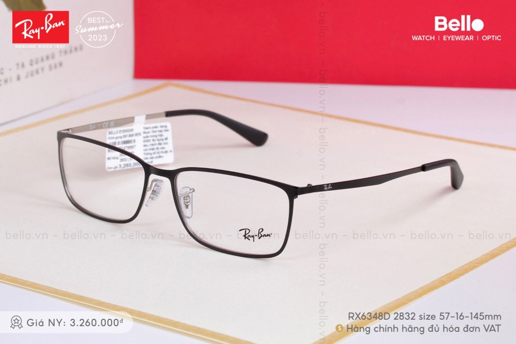  Gọng Kính Ray-Ban RX6348D 2832 size 57 chính hãng GIÁ TỐT LIÊN HỆ 0948.74.5959 (Mrs.Hà) 