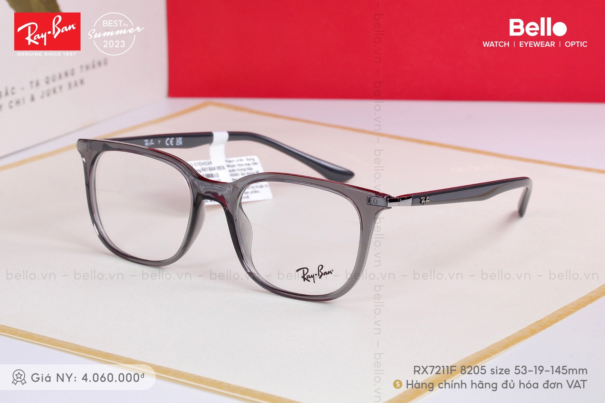 Gọng Kính Ray-Ban RX7211F 8205 Size 53 chính hãng GIÁ TỐT