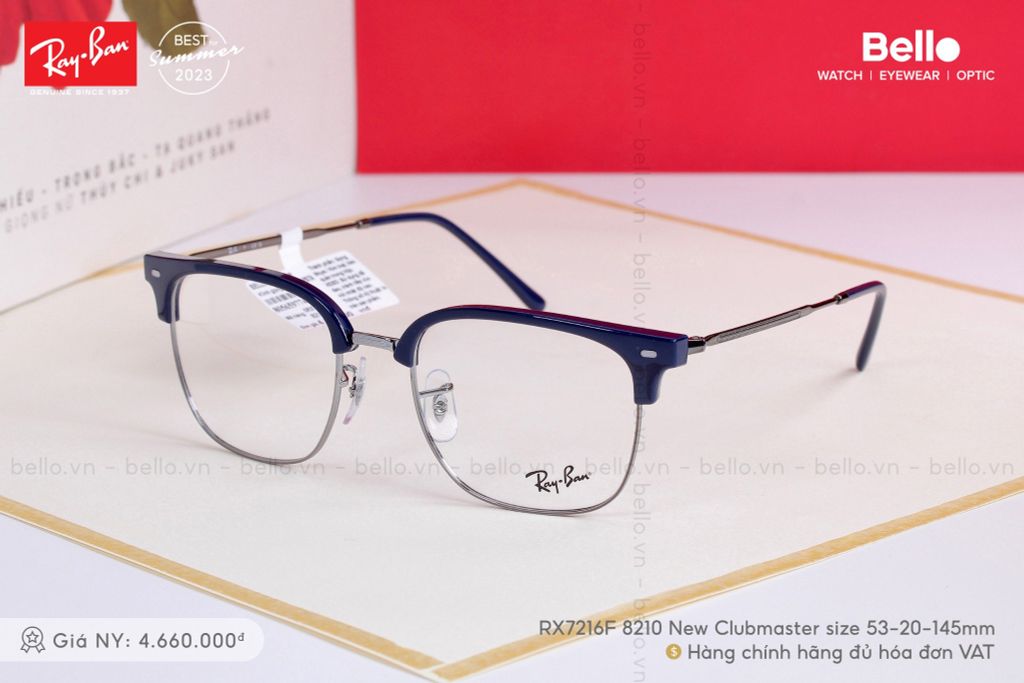  Gọng Kính Ray-Ban RX7216F 8210 Size 53 chính hãng GIÁ TỐT LIÊN HỆ 0948.74.5959 (Mrs.Hà) 