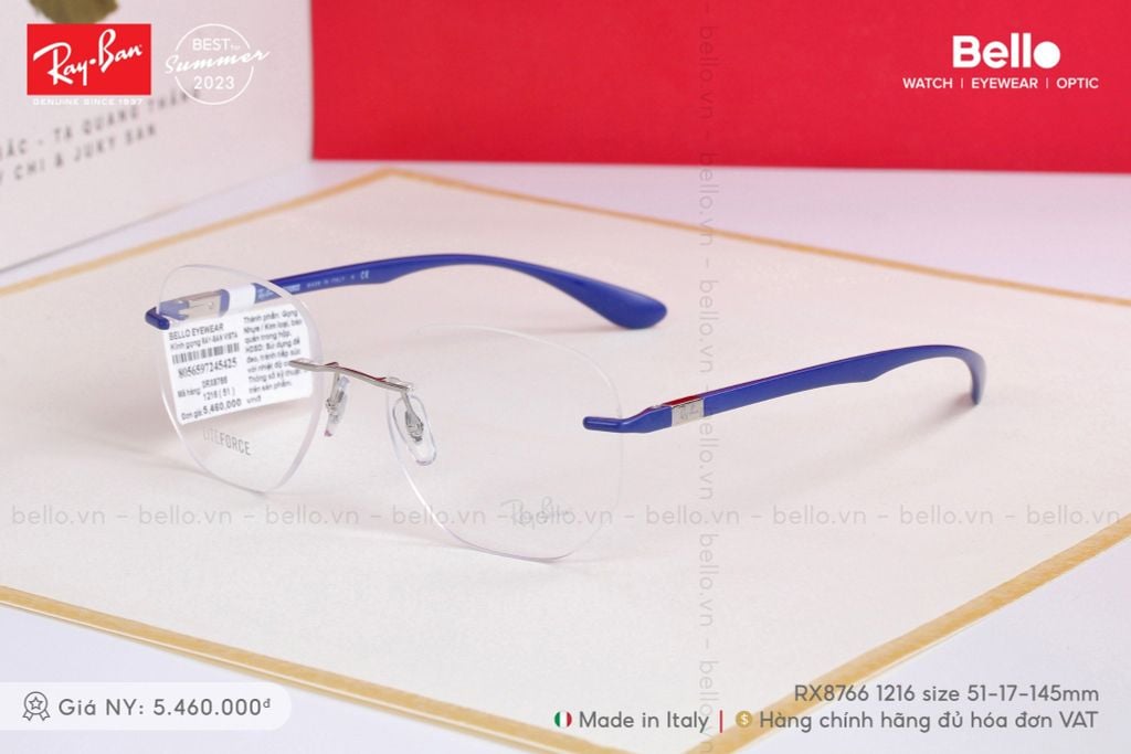  Ray ban RX8766 1216 size 51 - Sale + Tặng tròng kính nhuộm màu râm cận 