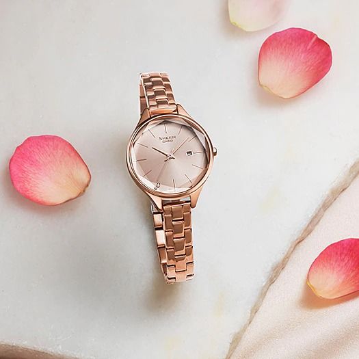  Casio Sheen SHE-4062PG-4AUDF - Uy tín từ 2009, Tem vàng chống giả, Bảo hành 1 năm, Pin miễn phí trọn đời 