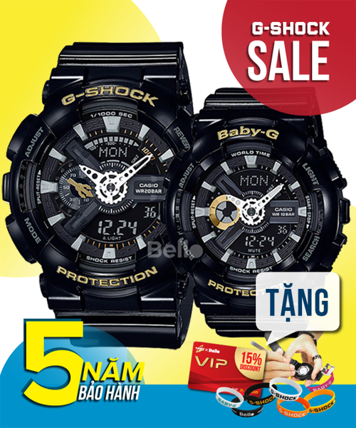  [LIMITED] Casio G-Shock Đôi SLV-18A-1A - Uy tín từ 2009, Tem vàng chống giả, Bảo hành 5 năm, Pin miễn phí trọn đời 