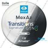  Tròng Kính Đổi Màu Chống Vỡ Essilor Transitions Gen 8 Xám Khói Grey 