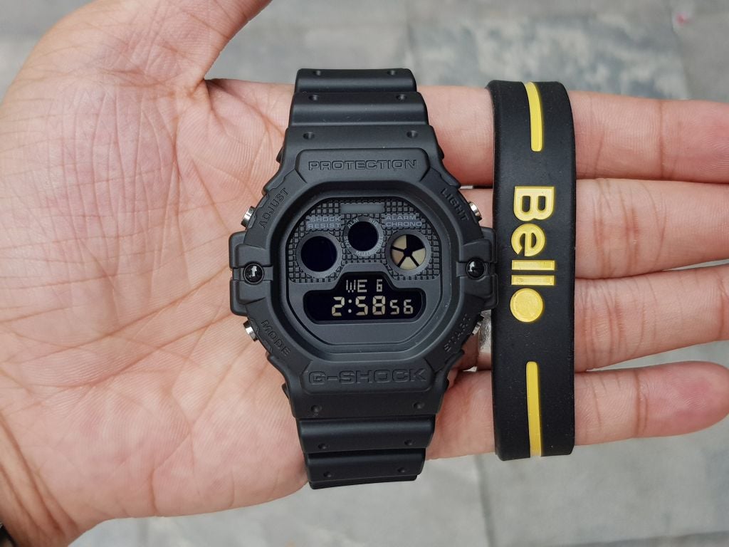  [Pin Miễn Phí Trọn Đời] DW-5900BB-1 - Đồng hồ G-Shock Nam - Tem Vàng Chống Giả 