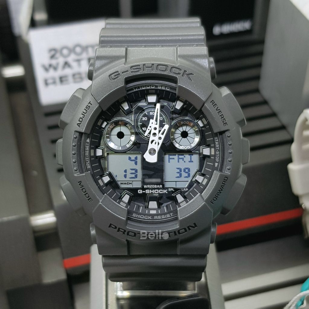  [Pin Miễn Phí Trọn Đời] GA-100CF-8A - Đồng hồ G-Shock Nam - Tem Vàng Chống Giả 