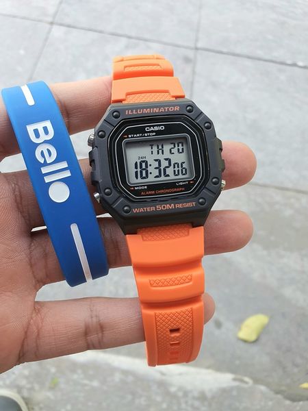  Casio W-218H-4B2VDF - Uy tín từ 2009, Tem vàng chống giả, Bảo hành 1 năm, Pin miễn phí trọn đời 