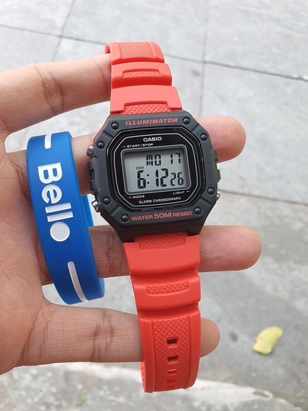  Casio W-218H-4BVDF - Uy tín từ 2009, Tem vàng chống giả, Bảo hành 1 năm, Pin miễn phí trọn đời 