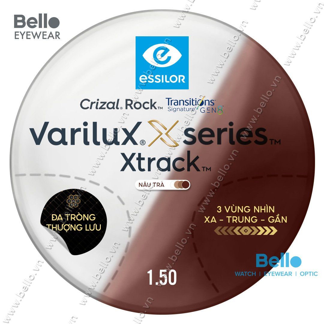  Essilor Varilux X Series X Track Transitions Signature Gen 8 Nâu Trà 