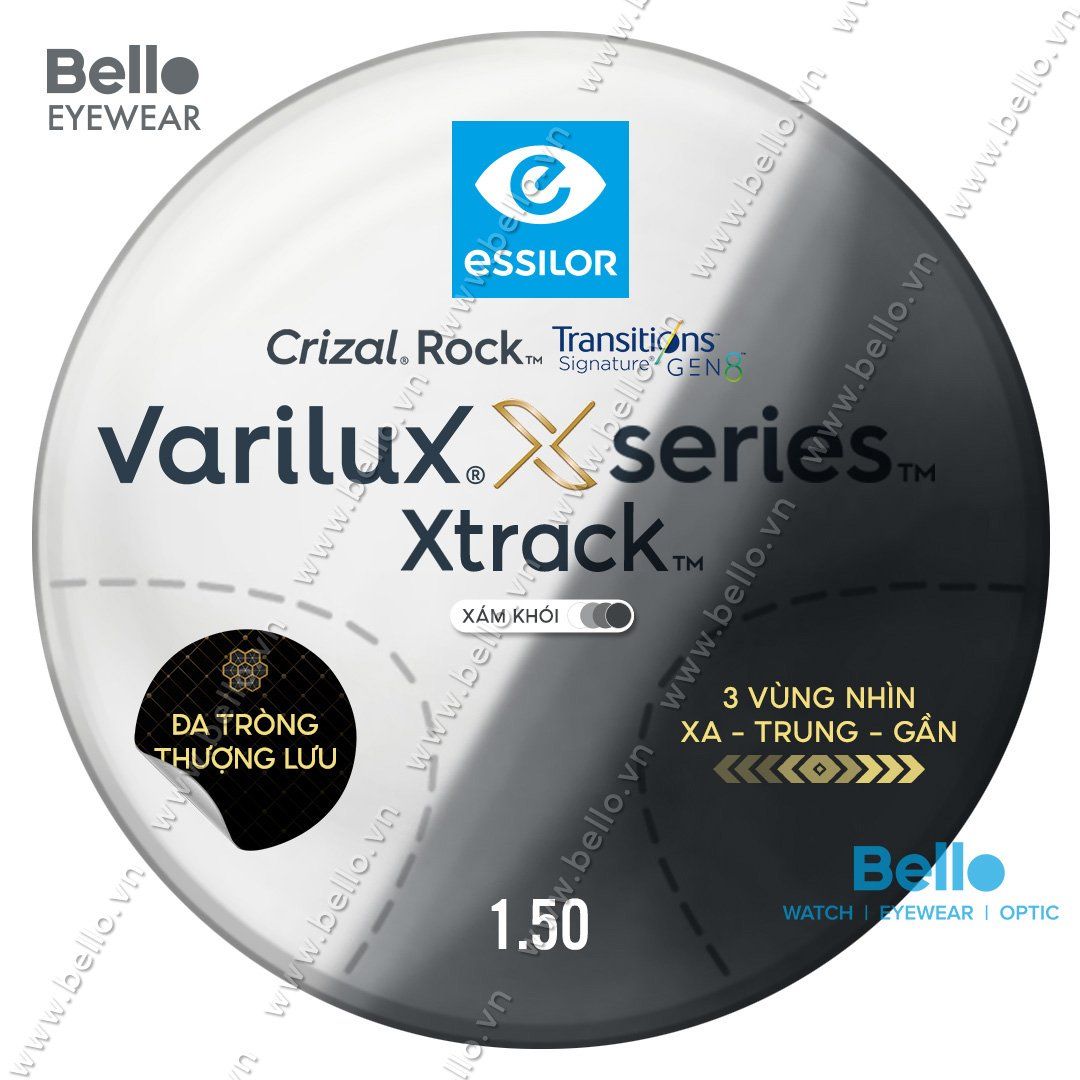  Essilor Varilux X Series X Track Transitions Signature Gen 8 Xám Khói 