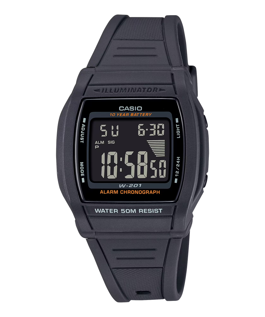  Casio W-201-1B - Uy tín từ 2009, Tem vàng chống giả, Bảo hành 1 năm, Pin miễn phí trọn đời 