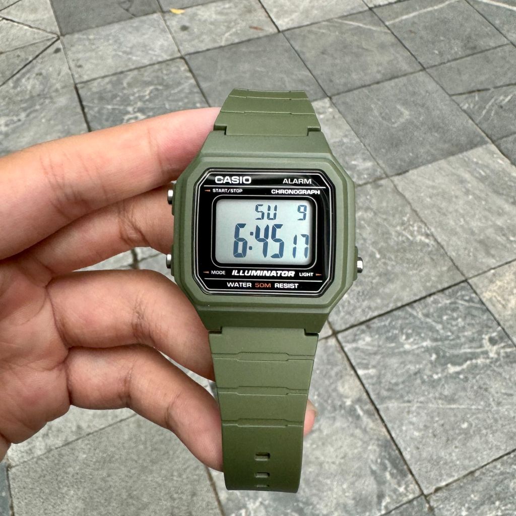  Casio W-217H-3AVDF - Uy tín từ 2009, Tem vàng chống giả, Bảo hành 1 năm, Pin miễn phí trọn đời 