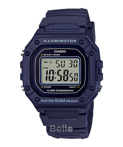  Casio W-218H-2AVDF - Uy tín từ 2009, Tem vàng chống giả, Bảo hành 1 năm, Pin miễn phí trọn đời 