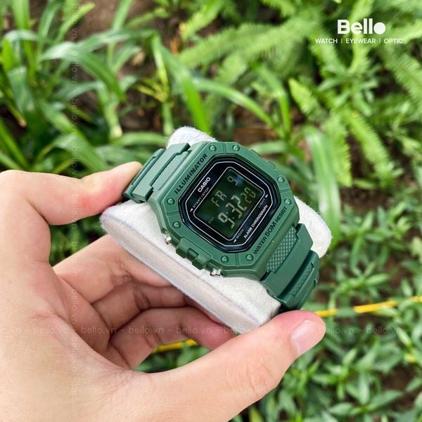  Casio W-218H-3B - Uy tín từ 2009, Tem vàng chống giả, Bảo hành 1 năm, Pin miễn phí trọn đời 