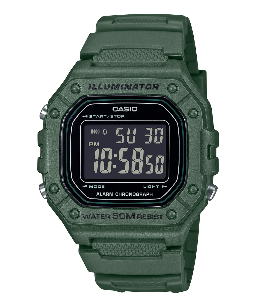  Casio W-218H-3B - Uy tín từ 2009, Tem vàng chống giả, Bảo hành 1 năm, Pin miễn phí trọn đời 