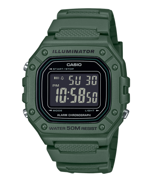  Casio W-218H-3B - Uy tín từ 2009, Tem vàng chống giả, Bảo hành 1 năm, Pin miễn phí trọn đời 