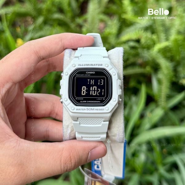  Casio W-218H-8B - Uy tín từ 2009, Tem vàng chống giả, Bảo hành 1 năm, Pin miễn phí trọn đời 