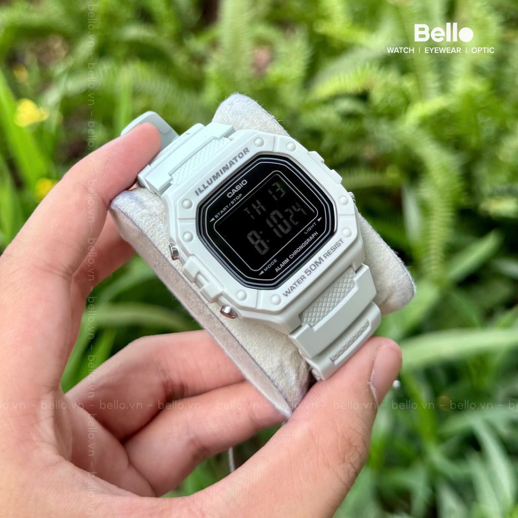  Casio W-218H-8B - Uy tín từ 2009, Tem vàng chống giả, Bảo hành 1 năm, Pin miễn phí trọn đời 
