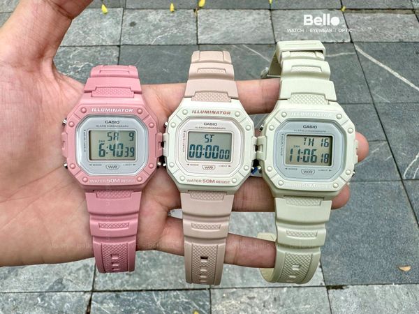  Casio W-218HC-4A2VDF - Uy tín từ 2009, Tem vàng chống giả, Bảo hành 1 năm, Pin miễn phí trọn đời 