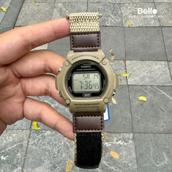  Casio W-219HB-5A - Uy tín từ 2009, Tem vàng chống giả, Bảo hành 1 năm, Pin miễn phí trọn đời 