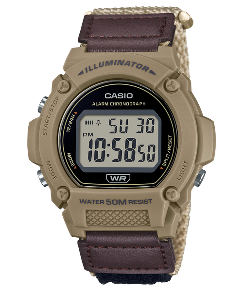  Casio W-219HB-5A - Uy tín từ 2009, Tem vàng chống giả, Bảo hành 1 năm, Pin miễn phí trọn đời 