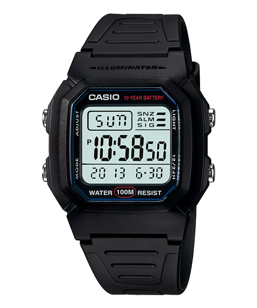 Casio W-800H-1AVDF - Uy tín từ 2009, Tem vàng chống giả, Bảo hành 1 năm, Pin miễn phí trọn đời 
