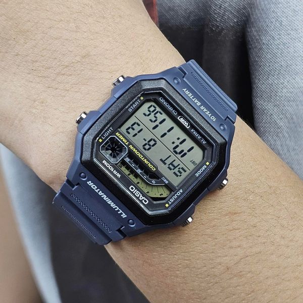  Casio WS-1600H-2A - Uy tín từ 2009, Tem vàng chống giả, Bảo hành 1 năm, Pin miễn phí trọn đời 