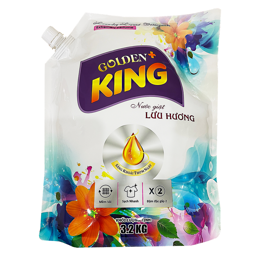 Nước giặt lưu hương Golden King 3.2kg ( dạng túi )