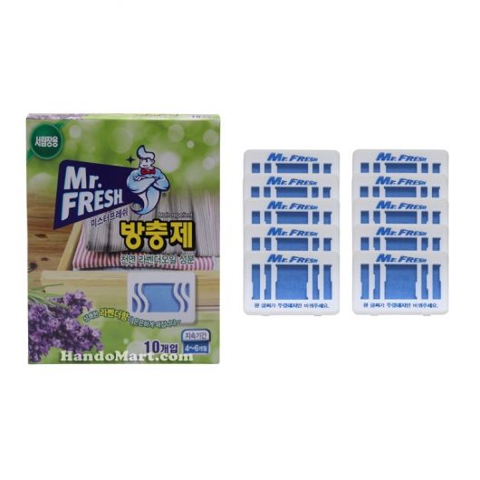 Khử khuân đuổi côn trùng Mr. Fresh - Korea 10 gói nhỏ