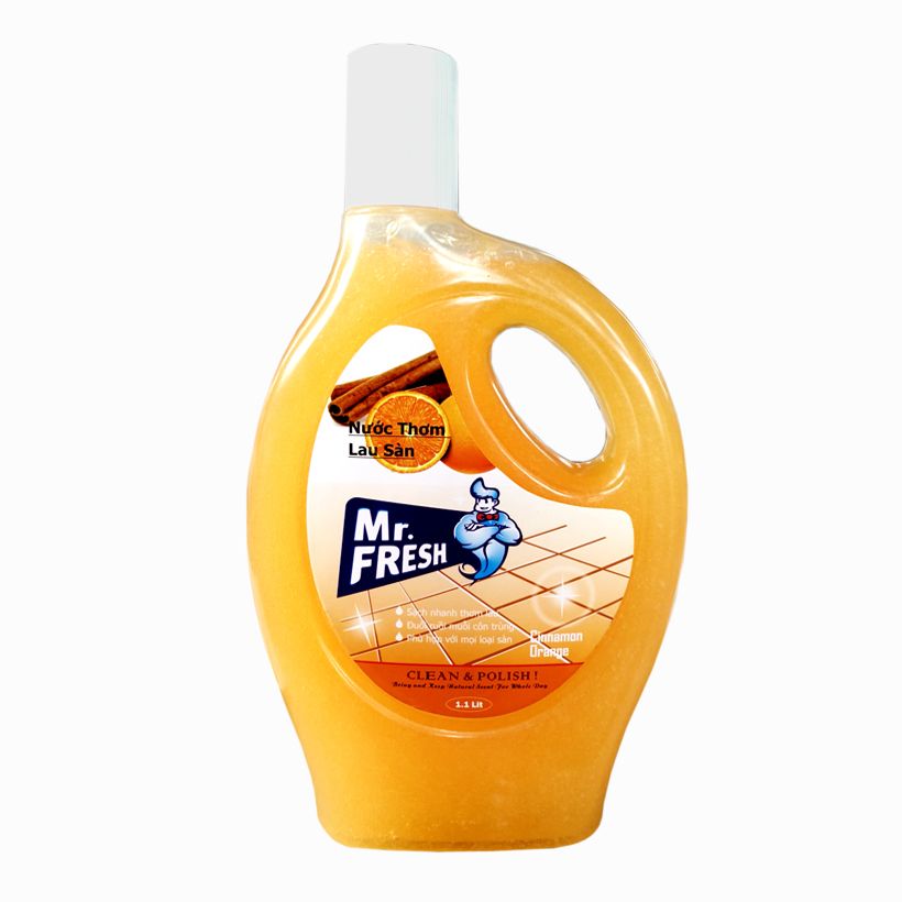 Nước thơm lau sàn Mr.Fresh 1.1L (hương cam quế)