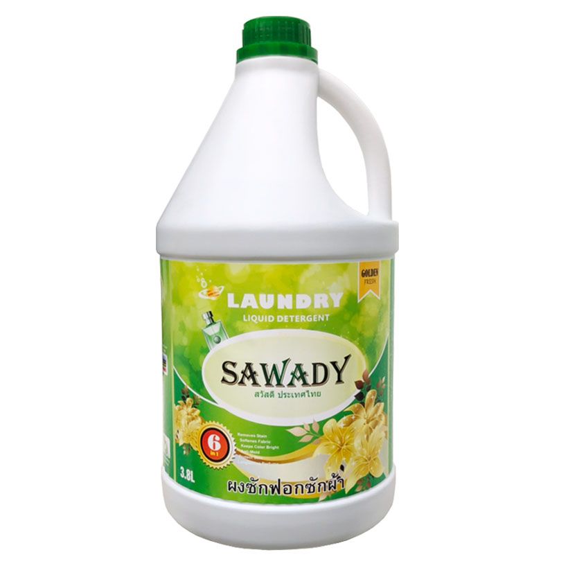 Nước giặt xả Sawady 6 trong 1 (Golden Fresh) 3,8L