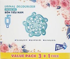 Tấm khử mùi bồn tiểu nam Mr Fresh (hộp 3 + 1 Free)