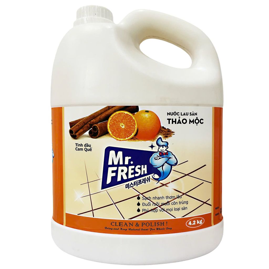 Nước lau sàn Mr.fresh 4.2L (hương cam quế)