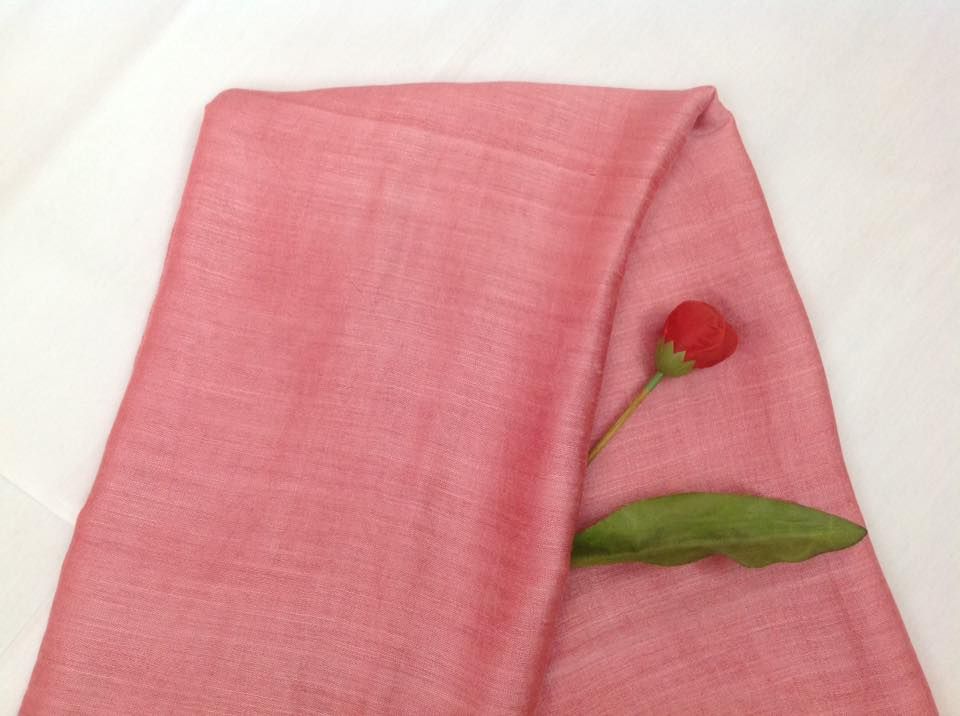  Khăn tơ tằm pha linen 