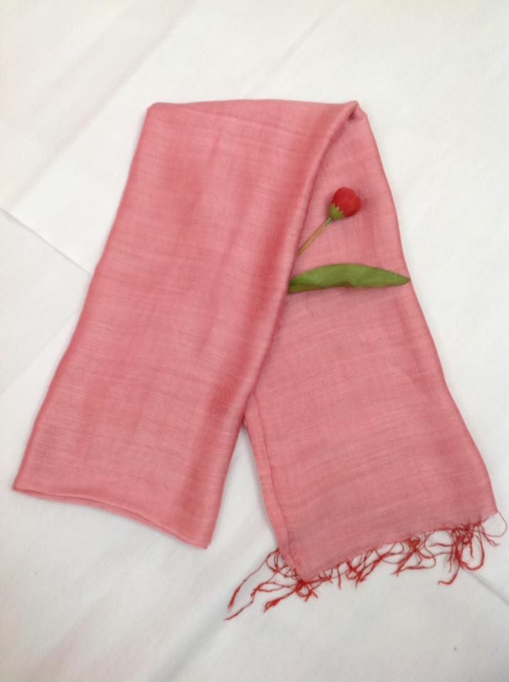  Khăn tơ tằm pha linen 