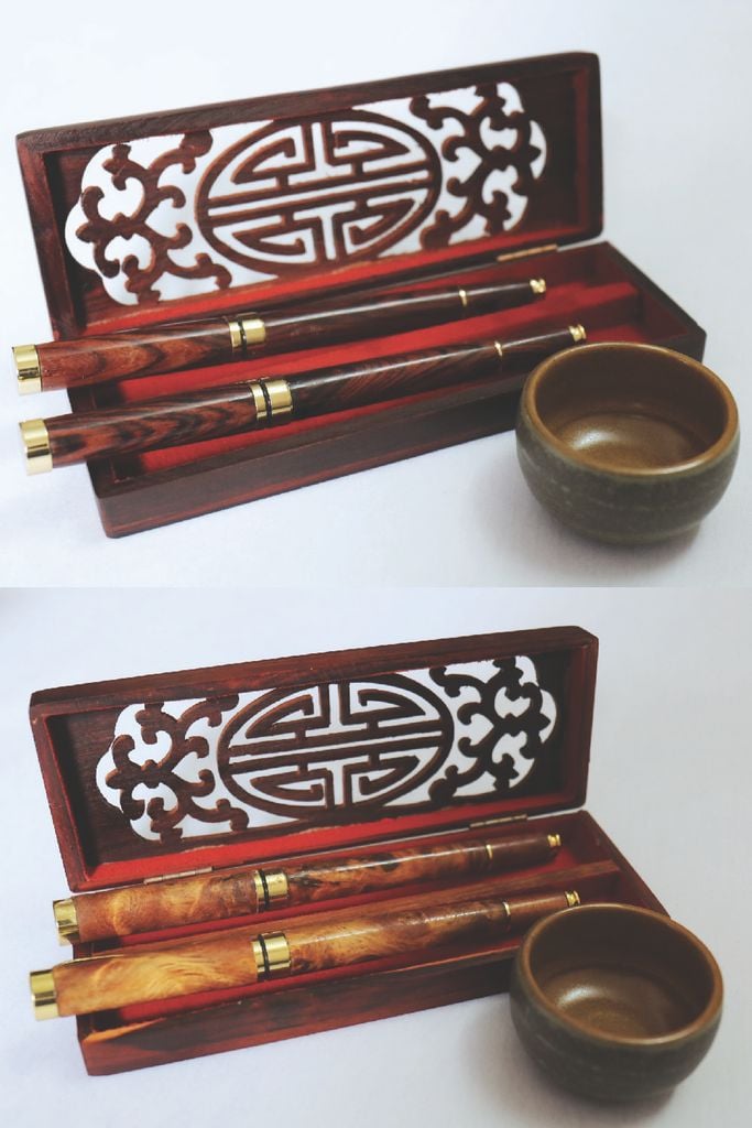  Set Hai Bút Gỗ (Hộp Gỗ) 