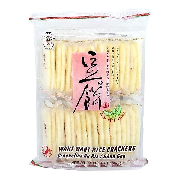 Bánh Gạo Want Want Vị Đậu Xanh - Want Want Rice Crackers Geen Peas Flavour 108G