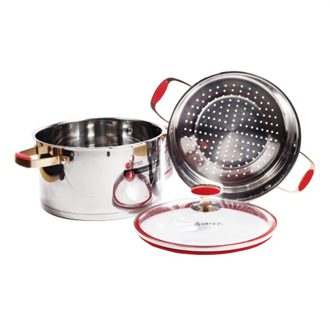 Nồi Hấp Inox Red Velvet Elmich 24Cm