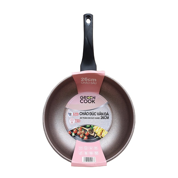 Chảo Đúc Vân Đá Màu Hồng 26Cm Gcp05 - 26Lh