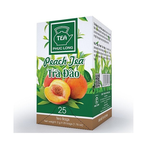Trà Đào Phúc Long Túi Lọc 2G - Hộp 25 Gói
