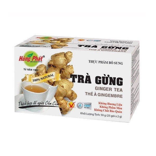 Trà Gừng Hùng Phát Túi Lọc 2G - Hộp 25 Gói