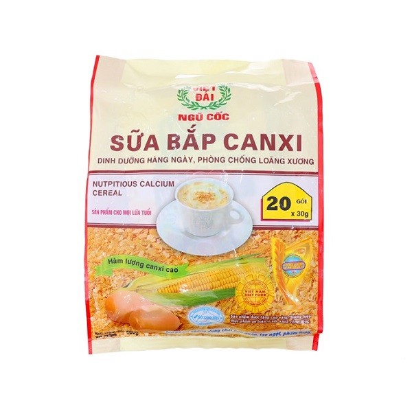 Bột Ngũ Cốc Việt Đài Sữa Bắp Canxi 600G
