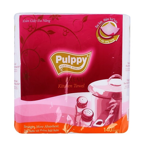 Khăn Giấy Đa Năng Pulppy Supreme 2 Cuộn